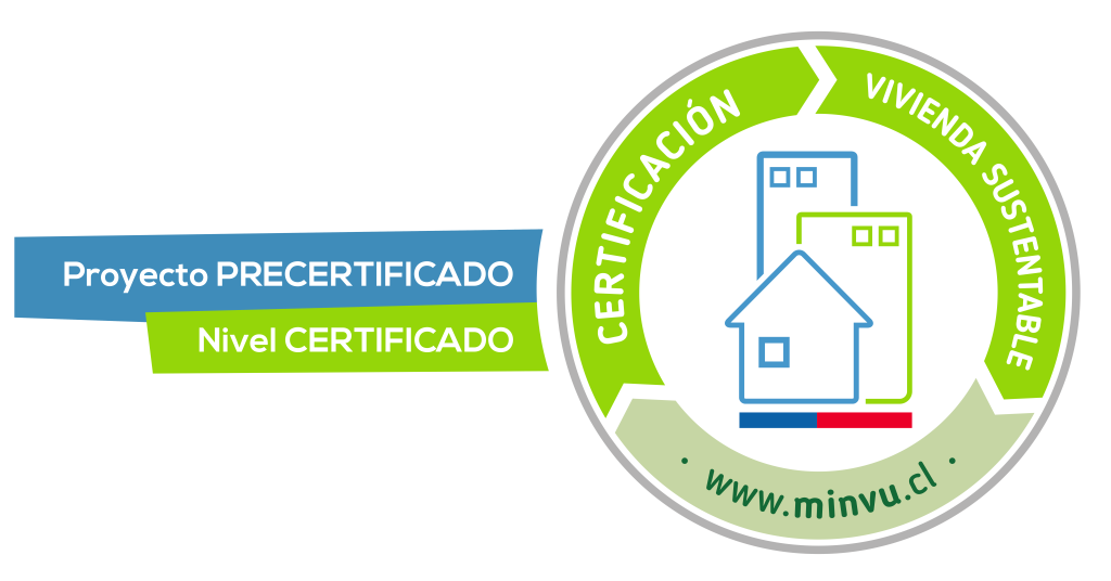 Certificación vivienda sustentable Condominio CasaBuin, seguro, a pasos de Plaza de Armas Buin, con garantía estatal. Novotempo Desarrollo Inmobiliario